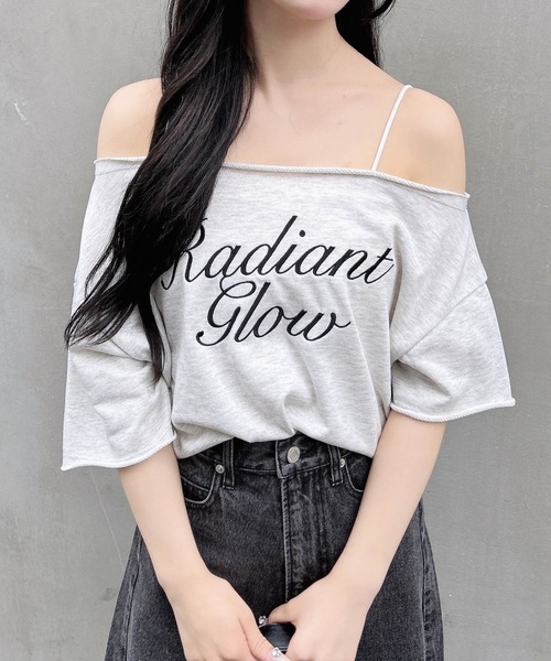 INGNI（イング）の「ワンショルスウェットロゴトップス（Tシャツ/カットソー・レディース・グレー/チャコールグレー/オートミール/カモフラージュ・M）」の4枚目の写真