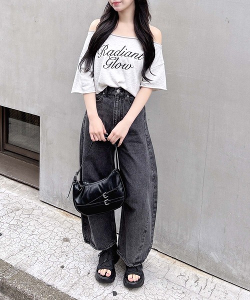 INGNI（イング）の「ワンショルスウェットロゴトップス（Tシャツ/カットソー・レディース・グレー/チャコールグレー/オートミール/カモフラージュ・M）」の16枚目の写真