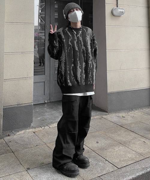 NOWLE（ノウル）の「【NOWLE】ワイドシルエット イージー カーゴパンツ（カーゴパンツ・メンズ・ブラウン/ブラック・MEDIUM/LARGE/X-LARGE）」の18枚目の写真