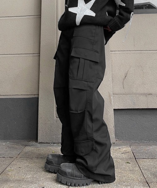 NOWLE（ノウル）の「【NOWLE】ワイドシルエット イージー カーゴパンツ（カーゴパンツ・メンズ・ブラウン/ブラック・MEDIUM/LARGE/X-LARGE）」の7枚目の写真