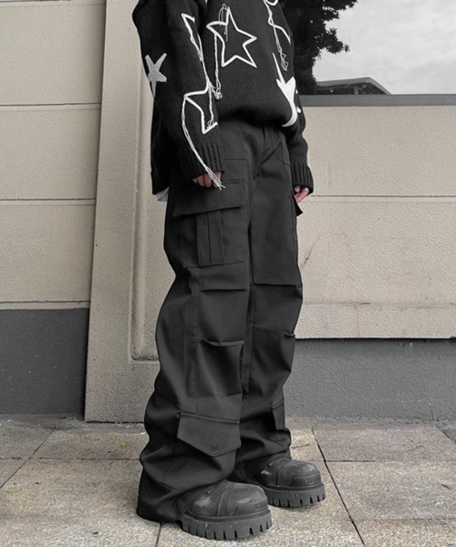 NOWLE（ノウル）の「【NOWLE】ワイドシルエット イージー カーゴパンツ（カーゴパンツ・メンズ・ブラウン/ブラック・MEDIUM/LARGE/X-LARGE）」の10枚目の写真