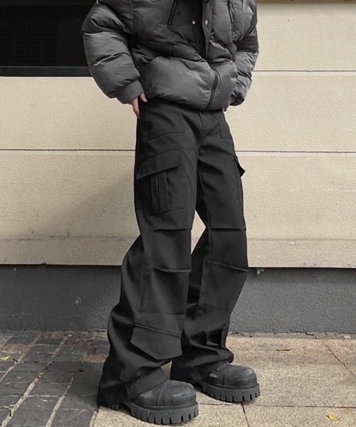 NOWLE（ノウル）の「【NOWLE】ワイドシルエット イージー カーゴパンツ（カーゴパンツ・メンズ・ブラウン/ブラック・MEDIUM/LARGE/X-LARGE）」の15枚目の写真