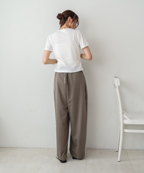 Bab(バブ)の「ビスチェレイヤードデザイントップス(Tシャツ/カットソー・レディース・ライトブルー/ブラック/オフホワイト/杢グレー・M)」の11枚目の写真