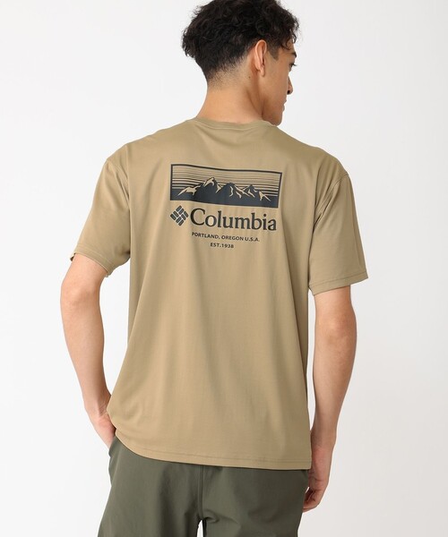 Columbia(コロンビア)の「UVカット 速乾 Columbia / グレイシャルビスタ グラフィックTシャツ / コロンビア(Tシャツ/カットソー・メンズ・ベージュ/ホワイト/ブラック/ネイビー/ブルー/ブルー系その他/ブラック系その他/パープル/ブラウン/ホワイト系その他・S/XXL/XL/L/M)」の7枚目の写真