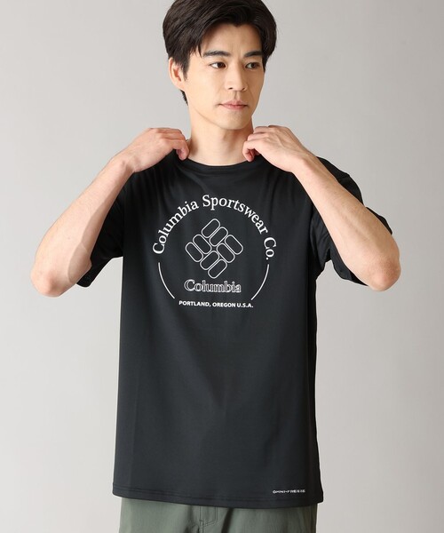 Columbia(コロンビア)の「UVカット 速乾 Columbia / グレイシャルビスタ グラフィックTシャツ / コロンビア(Tシャツ/カットソー・メンズ・ベージュ/ホワイト/ブラック/ネイビー/ブルー/ブルー系その他/ブラック系その他/パープル/ブラウン/ホワイト系その他・S/XXL/XL/L/M)」の5枚目の写真