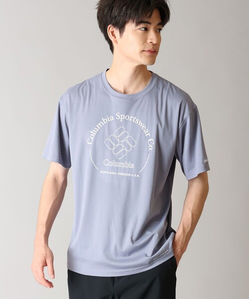 Columbia(コロンビア)の「UVカット 速乾 Columbia / グレイシャルビスタ グラフィックTシャツ / コロンビア(Tシャツ/カットソー・メンズ・ベージュ/ホワイト/ブラック/ネイビー/ブルー/ブルー系その他/ブラック系その他/パープル/ブラウン/ホワイト系その他・S/XXL/XL/L/M)」の1枚目の写真
