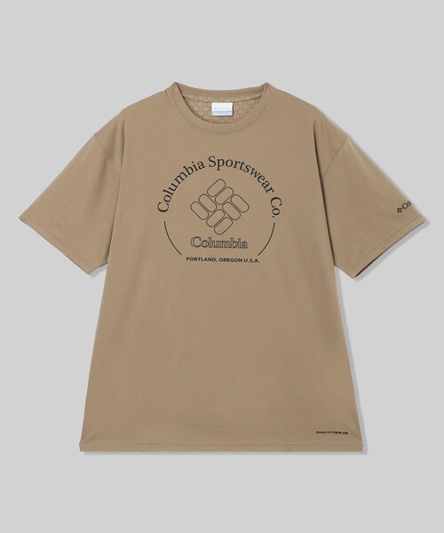 Columbia(コロンビア)の「UVカット 速乾 Columbia / グレイシャルビスタ グラフィックTシャツ / コロンビア(Tシャツ/カットソー・メンズ・ベージュ/ホワイト/ブラック/ネイビー/ブルー/ブルー系その他/ブラック系その他/パープル/ブラウン/ホワイト系その他・S/XXL/XL/L/M)」の6枚目の写真