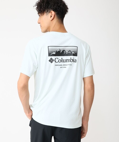 Columbia(コロンビア)の「UVカット 速乾 Columbia / グレイシャルビスタ グラフィックTシャツ / コロンビア(Tシャツ/カットソー・メンズ・ベージュ/ホワイト/ブラック/ネイビー/ブルー/ブルー系その他/ブラック系その他/パープル/ブラウン/ホワイト系その他・S/XXL/XL/L/M)」の2枚目の写真