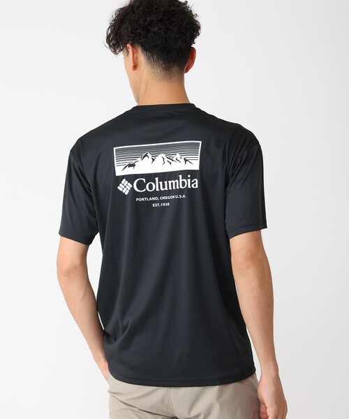 Columbia(コロンビア)の「UVカット 速乾 Columbia / グレイシャルビスタ グラフィックTシャツ / コロンビア(Tシャツ/カットソー・メンズ・ベージュ/ホワイト/ブラック/ネイビー/ブルー/ブルー系その他/ブラック系その他/パープル/ブラウン/ホワイト系その他・S/XXL/XL/L/M)」の4枚目の写真
