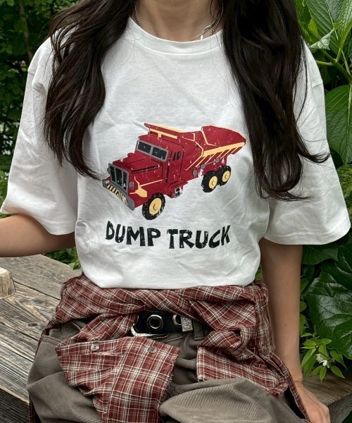 INTER FACTORY（インターファクトリー）の「SARA - プリントTシャツ made in INTER FACTORY（Tシャツ/カットソー・レディース・ネイビー/ホワイト・FREE）」の10枚目の写真