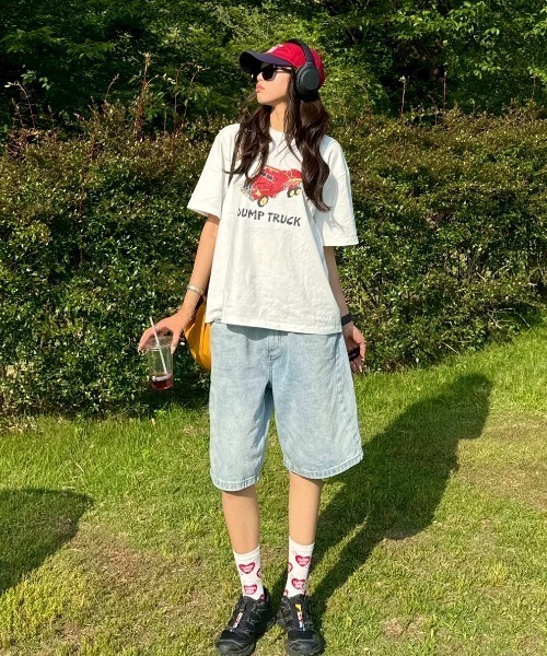 INTER FACTORY（インターファクトリー）の「SARA - プリントTシャツ made in INTER FACTORY（Tシャツ/カットソー・レディース・ネイビー/ホワイト・FREE）」の16枚目の写真