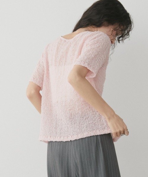 Aunt Marie's(アントマリーズ)の「フロントホックシャーリングシアートップス(Tシャツ/カットソー・レディース・アイボリー/ブラック/ライトブルー/ライトピンク・FREE)」の18枚目の写真