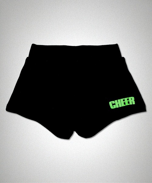CHEER（チアー）の「ヒップロゴスウェットショートパンツチアパン（スウェットパンツ・レディース・ブラック×グリーン/ブラック×ホワイト/ピンク/ライトグリーン・XS/M/L）」の3枚目の写真