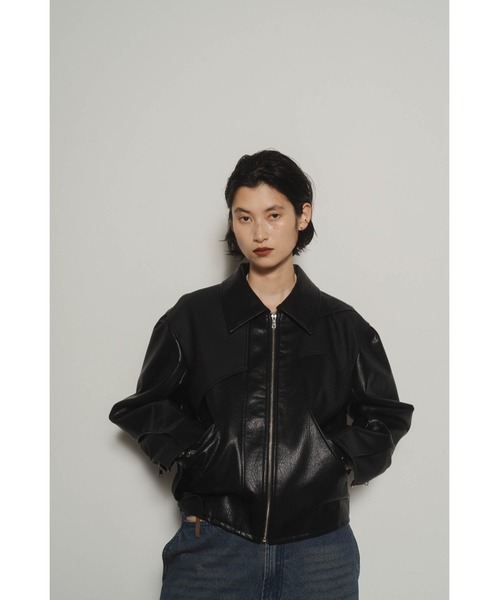 ジャケット・アウター knuthmarf leather riders blouson(unisex) leather riders blouson(unisex)/black | KNUTH MARF