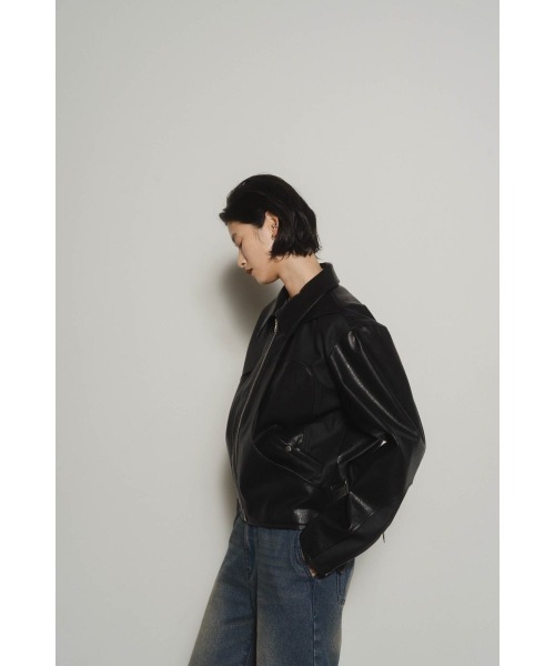 ジャケット・アウター knuthmarf leather riders blouson(unisex) leather riders blouson(unisex)/black | KNUTH MARF