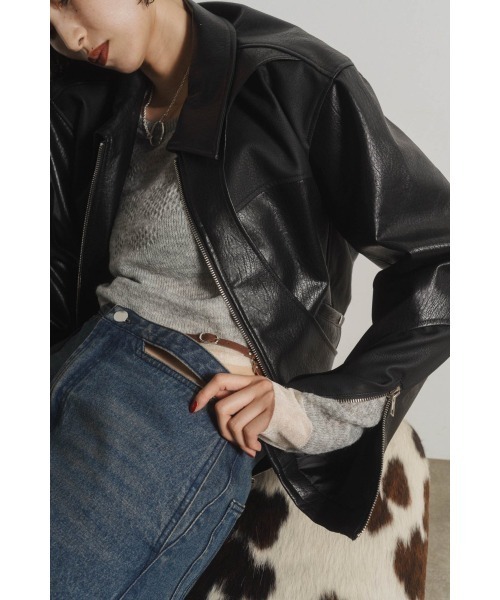 ジャケット・アウター knuthmarf leather riders blouson(unisex) leather riders blouson(unisex)/black | KNUTH MARF