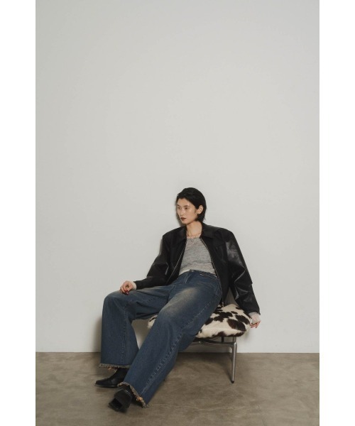 ジャケット・アウター knuthmarf leather riders blouson(unisex) leather riders blouson(unisex)/black | KNUTH MARF