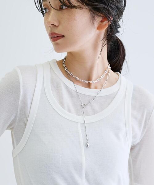 GALLEST(ギャレスト)の「ミックスチェーンラリエット(ネックレス・レディース・シルバー/ゴールド・00)」の9枚目の写真