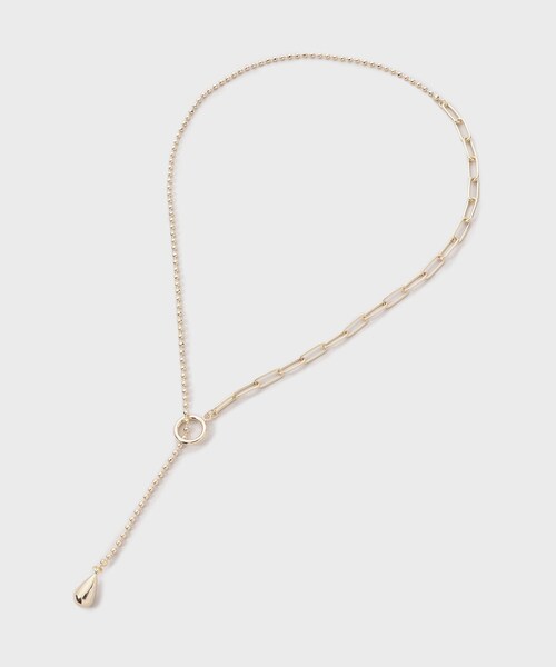 GALLEST(ギャレスト)の「ミックスチェーンラリエット(ネックレス・レディース・シルバー/ゴールド・00)」の3枚目の写真