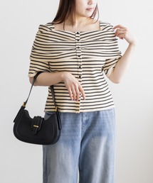 CLETTE | フロントボタンオフショル風ニット(ニット/セーター)