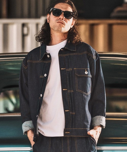 WONDER WALL MOTEL(ワンダーウォールモーテル)の「mj10799- RIGID DENIM JACKET(Gジャン) リジットデニムジャケット(デニムジャケット・メンズ・インディゴブルー・S/M/L/XL)」の18枚目の写真