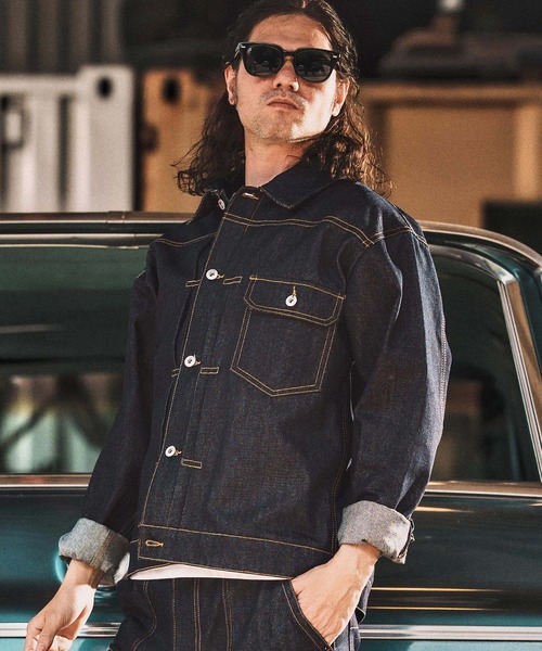 WONDER WALL MOTEL(ワンダーウォールモーテル)の「mj10799- RIGID DENIM JACKET(Gジャン) リジットデニムジャケット(デニムジャケット・メンズ・インディゴブルー・S/M/L/XL)」の20枚目の写真