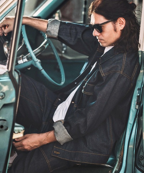 WONDER WALL MOTEL(ワンダーウォールモーテル)の「mj10799- RIGID DENIM JACKET(Gジャン) リジットデニムジャケット(デニムジャケット・メンズ・インディゴブルー・S/M/L/XL)」の12枚目の写真