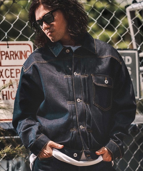 WONDER WALL MOTEL(ワンダーウォールモーテル)の「mj10799- RIGID DENIM JACKET(Gジャン) リジットデニムジャケット(デニムジャケット・メンズ・インディゴブルー・S/M/L/XL)」の13枚目の写真