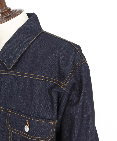 WONDER WALL MOTEL(ワンダーウォールモーテル)の「mj10799- RIGID DENIM JACKET(Gジャン) リジットデニムジャケット(デニムジャケット・メンズ・インディゴブルー・S/M/L/XL)」の2枚目の写真