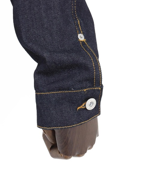 WONDER WALL MOTEL(ワンダーウォールモーテル)の「mj10799- RIGID DENIM JACKET(Gジャン) リジットデニムジャケット(デニムジャケット・メンズ・インディゴブルー・S/M/L/XL)」の3枚目の写真