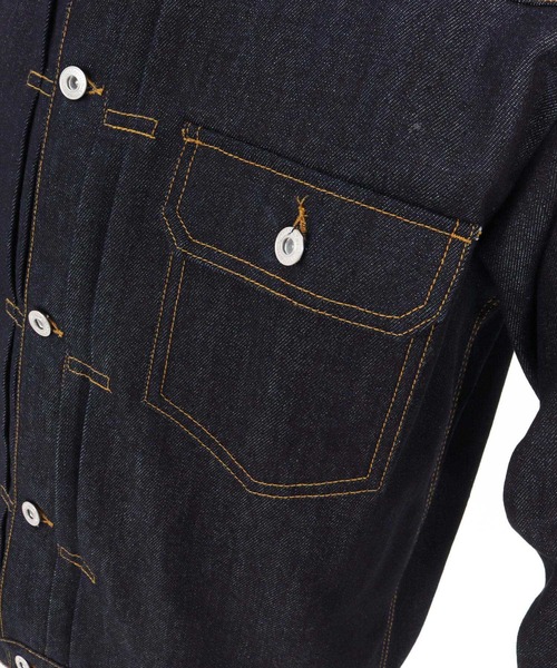 WONDER WALL MOTEL(ワンダーウォールモーテル)の「mj10799- RIGID DENIM JACKET(Gジャン) リジットデニムジャケット(デニムジャケット・メンズ・インディゴブルー・S/M/L/XL)」の5枚目の写真