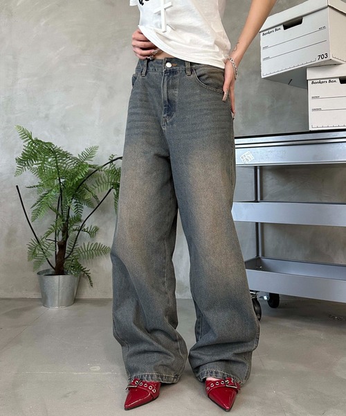 オーバーダイデニムパンツ（デニムパンツ）｜sedacle（セダクル