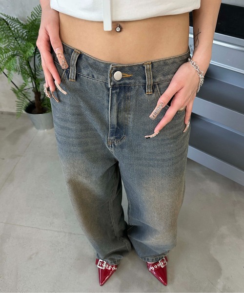 sedacle(セダクル)の「オーバーダイデニムパンツ(デニムパンツ・レディース・ブラック/インディゴブルー・SMALL/MEDIUM)」の18枚目の写真