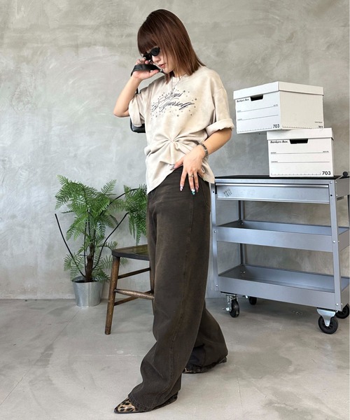 sedacle(セダクル)の「オーバーダイデニムパンツ(デニムパンツ・レディース・ブラック/インディゴブルー・SMALL/MEDIUM)」の10枚目の写真