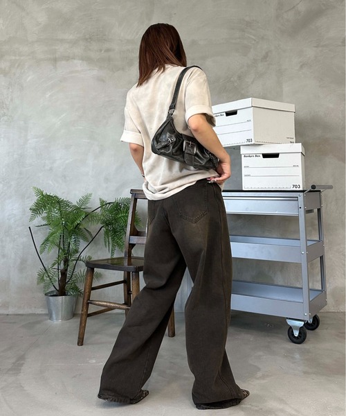 sedacle(セダクル)の「オーバーダイデニムパンツ(デニムパンツ・レディース・ブラック/インディゴブルー・SMALL/MEDIUM)」の12枚目の写真