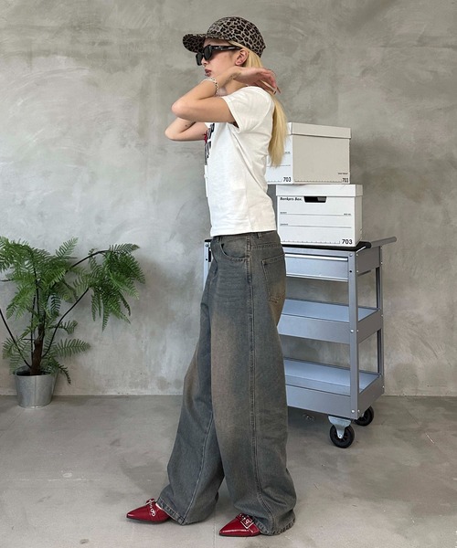 sedacle(セダクル)の「オーバーダイデニムパンツ(デニムパンツ・レディース・ブラック/インディゴブルー・SMALL/MEDIUM)」の20枚目の写真
