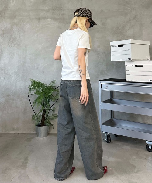 sedacle(セダクル)の「オーバーダイデニムパンツ(デニムパンツ・レディース・ブラック/インディゴブルー・SMALL/MEDIUM)」の22枚目の写真