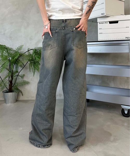 sedacle(セダクル)の「オーバーダイデニムパンツ(デニムパンツ・レディース・ブラック/インディゴブルー・SMALL/MEDIUM)」の15枚目の写真