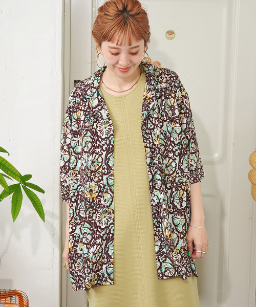 B.C STOCK(ベーセーストック)の「【ZOZO限定】手洗い可 / アソート柄シャツ(シャツ/ブラウス・レディース・ブラウン/ブラック/その他16・FREE)」の2枚目の写真