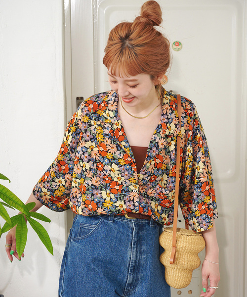 B.C STOCK(ベーセーストック)の「【ZOZO限定】手洗い可 / アソート柄シャツ(シャツ/ブラウス・レディース・ブラウン/ブラック/その他16・FREE)」の3枚目の写真