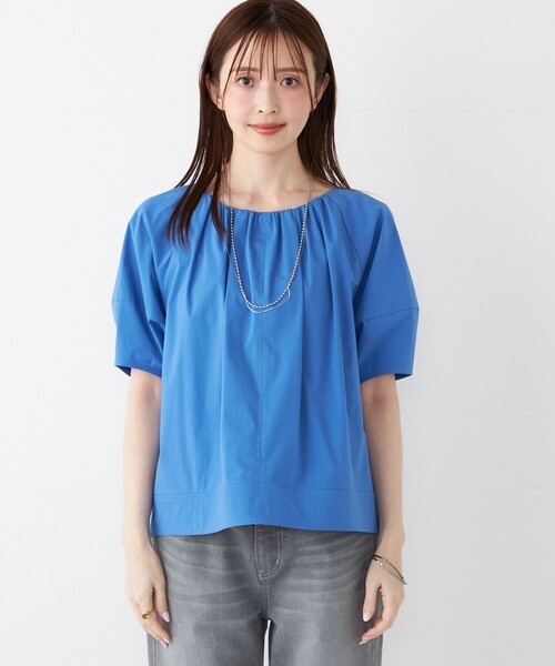 SHIPS Colors（シップス カラーズ）の「SHIPS Colors:〈手洗い可能〉コットンナイロン バルーンスリーブ ブラウス◇（シャツ/ブラウス・レディース・ブラック/ブルー/キャメル・ONE SIZE）」の20枚目の写真