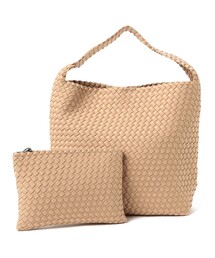 Demi-Luxe BEAMS | NAGHEDI / イントレチャート ショルダーバッグ〈CAMEL〉(トートバッグ)