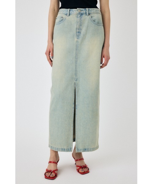 MOUSSY(マウジー)の「DENIM MAXI PENCIL スカート(スカート・レディース・ワンウォッシュ/ライトブルー・1/2)」の2枚目の写真