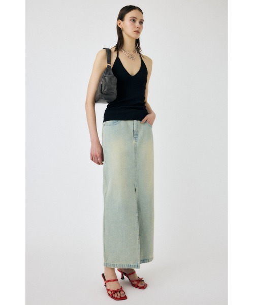 MOUSSY(マウジー)の「DENIM MAXI PENCIL スカート(スカート・レディース・ワンウォッシュ/ライトブルー・1/2)」の5枚目の写真