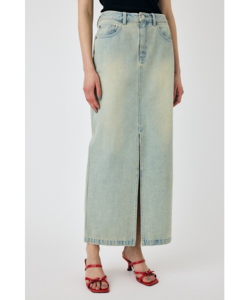 MOUSSY(マウジー)の「DENIM MAXI PENCIL スカート(スカート・レディース・ワンウォッシュ/ライトブルー・1/2)」の7枚目の写真