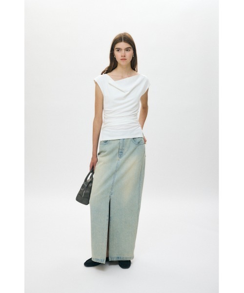 MOUSSY(マウジー)の「DENIM MAXI PENCIL スカート(スカート・レディース・ワンウォッシュ/ライトブルー・1/2)」の16枚目の写真