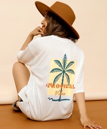 anap mimpi | カラー パームツリー プリント オーバーサイズ Tシャツ(Tシャツ/カットソー)