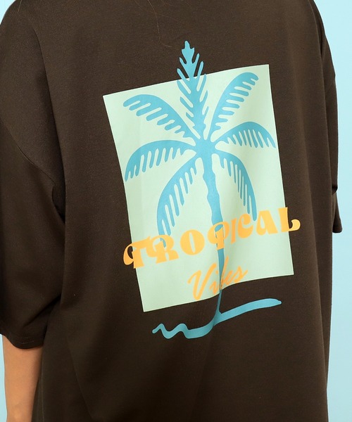 anap mimpi（アナップミンピ）の「カラー パームツリー プリント オーバーサイズ Tシャツ（Tシャツ/カットソー・レディース・ダークグレー/ミント/ブルー/オフホワイト・FREE）」の14枚目の写真