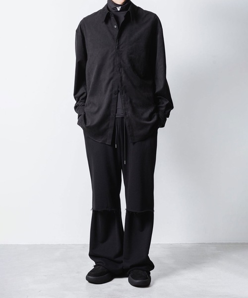 VEIN (ヴェイン)の「ジャンベルカテリー カットオフ バギートラウザーズ / JUMBERCA TERRY CUT OFF BAGGY TROUSERS(スウェットパンツ・メンズ・ブラック・2/1)」の13枚目の写真