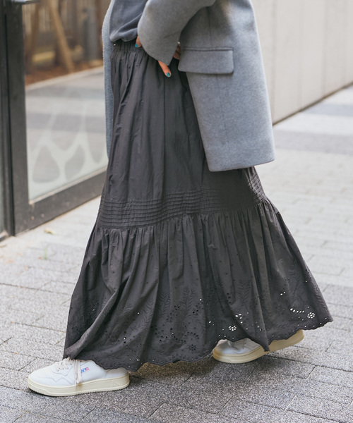 Spick & Span(スピックアンドスパン)の「《追加》エンブロイダリーレーススカート(スカート・レディース・ブラック/ホワイト・36/38)」の11枚目の写真